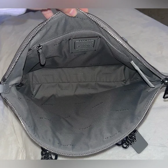 Chain Prairie Satchel Dark Gunmetal/ Heather Gray - Picture 7 of 9